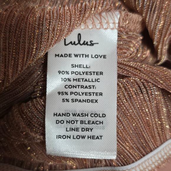 NWT Lulu's Gold Shiny Off The Shoulder Bodysuit - Picture 2 of 7